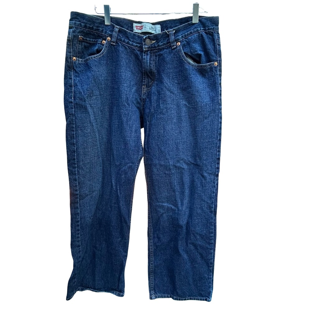 Levis 550 Relaxed Fit Jeans Men 36x29 Dark Wash Blue Straight Leg Denim 5550-259